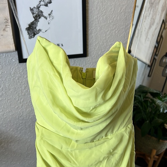 House of CB Adrienne Lime Green Strapless Dress NWOT - Picture 9 of 9